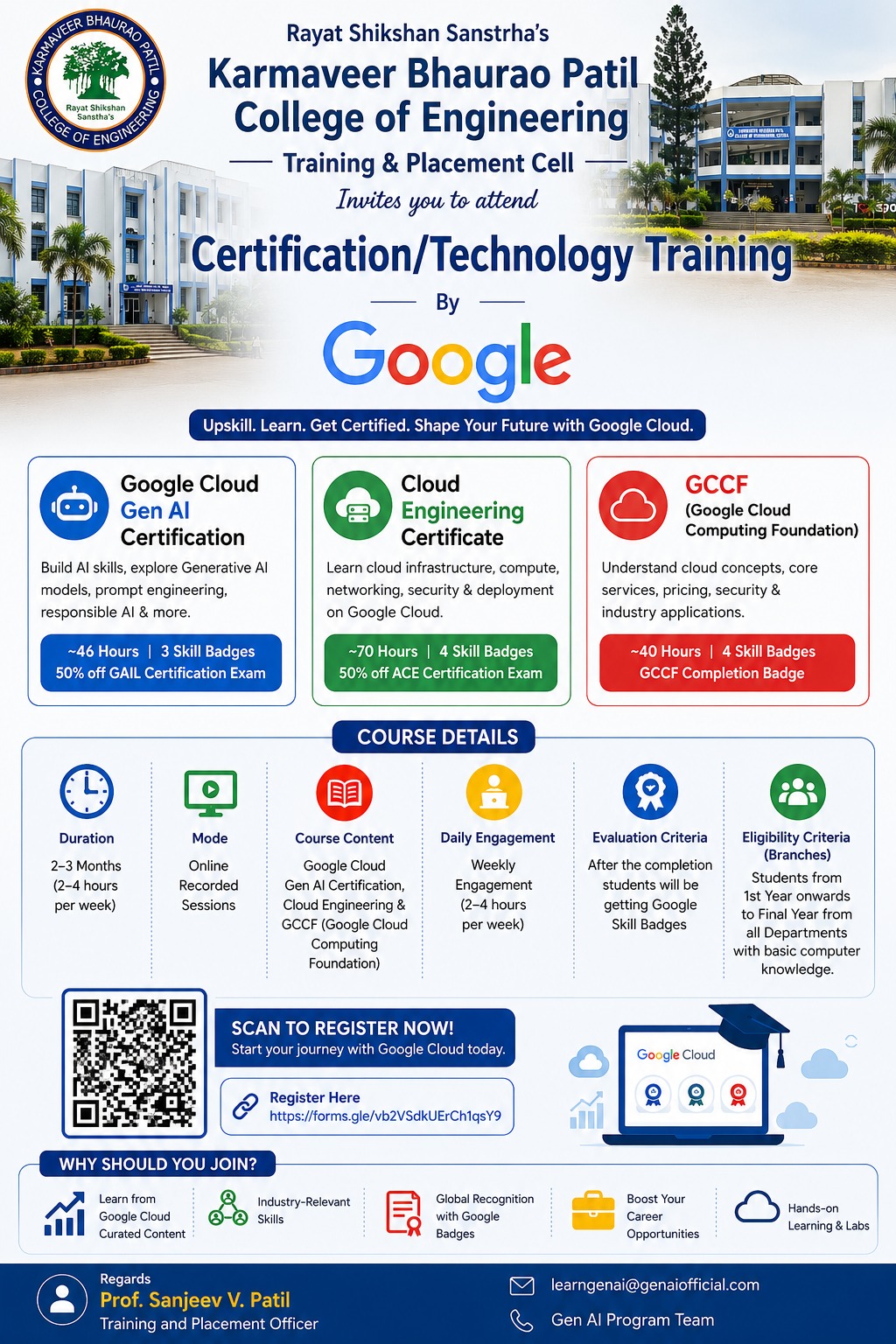 Cloud Computing Foundations : https://forms.gle/NUN9Ai2dkouhWAbUA