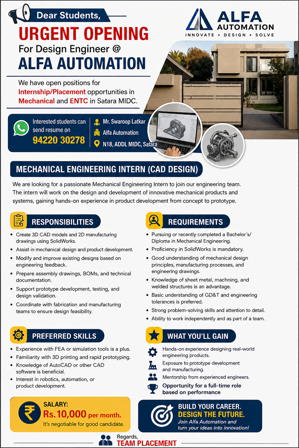 Intersetd students can apply on given number