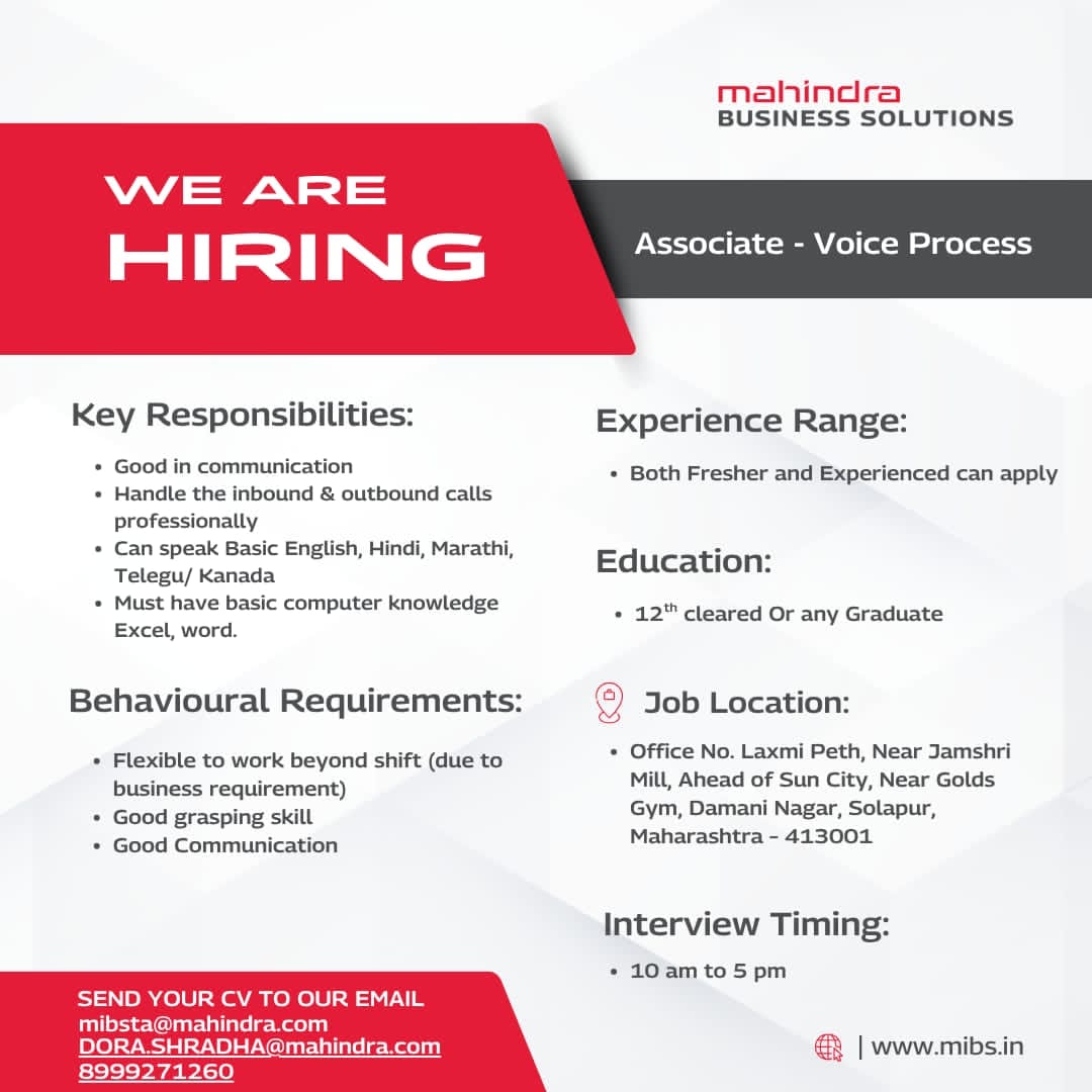 Interested can apply
