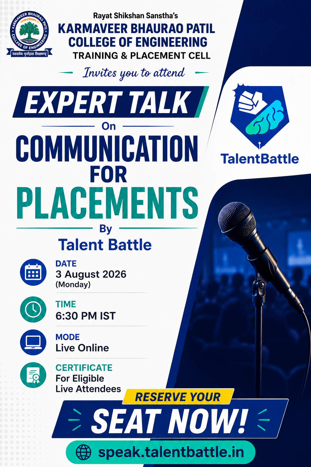 Registration Link: https://speak.talentbattle.in