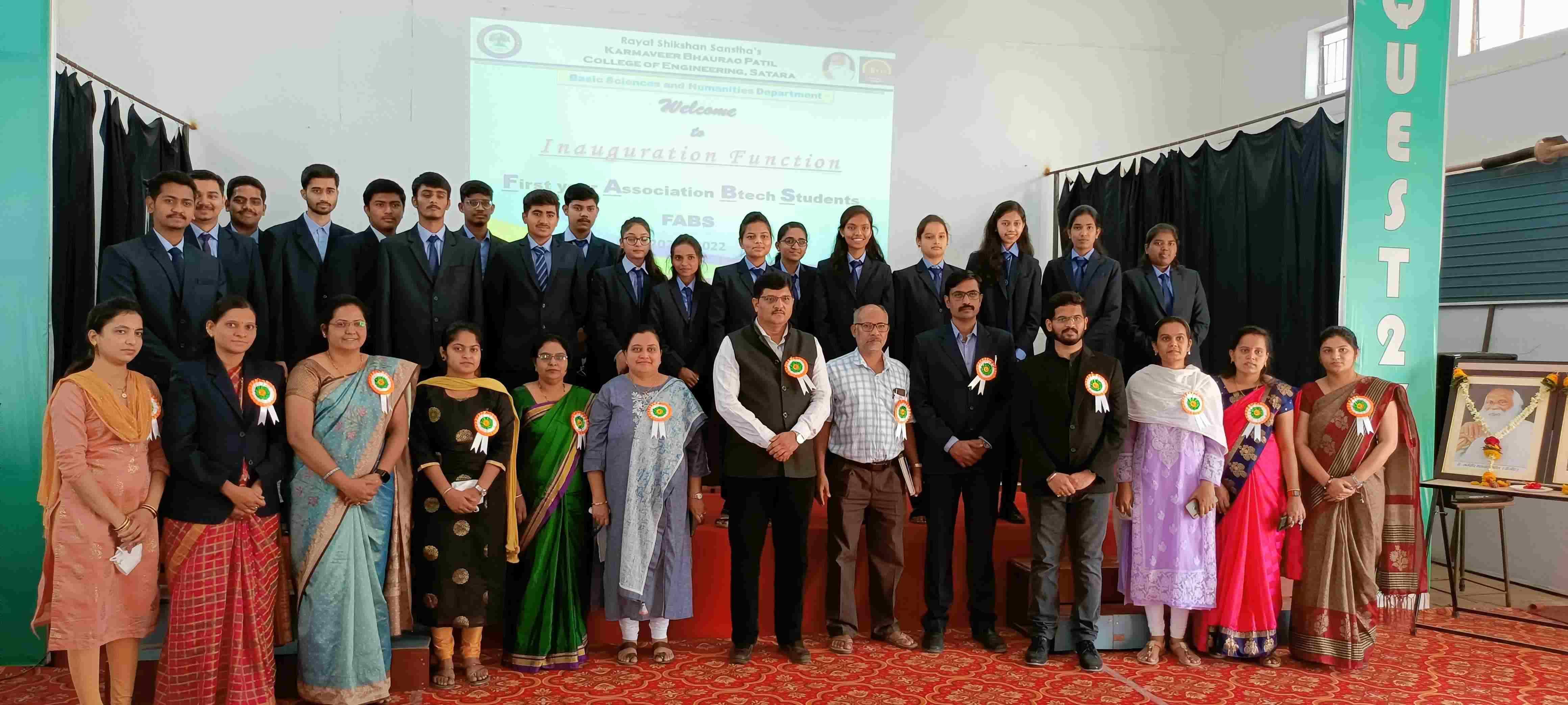 Inaugration of FABS ( First year assocaition of BTech Students) 28 February 2022