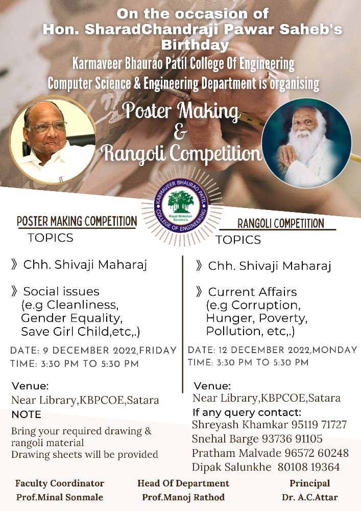 Poster Making & Rangoli Competition Organized by CSESA